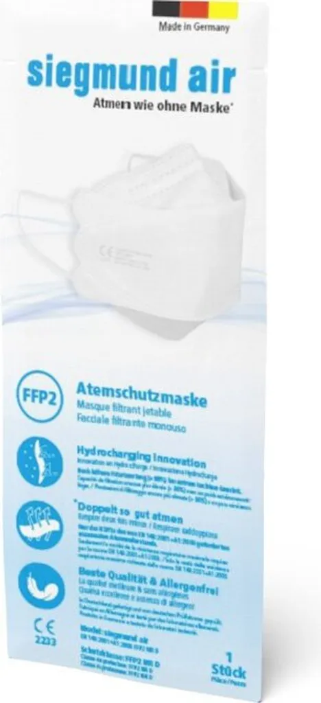 Siegmund AIR FFP2 Maske - 20 Stück 5 Siegmund AIR FFP2 Maske - 20 Stück – Bild 3