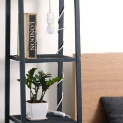 Kwmobile E27 Lampenfassung Mit Schalter - 3,5m Textilkabel - E 27 Fassung Netzkabel Mit Schraubring Schalter - Lampenaufhängung Lampenkabel Weiß