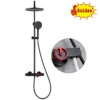 Duschsystem Mit Thermostat Schwarz 3 In 1 Duschset Mit Trennbar Badewannenarmatur Duscharmatur Aus Messing Duschset 3 Funktion Handbrause Überkopfbrause Duschstange Regendusche Für Bad -Vidailo Verkaufe 008b4c36474bf86fed0833d447f1cadc