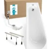 Calmwaters® Raumsparende Eckbadewanne 160x70 Cm, Set Mit Acrylwanne Essential Small, Wannenfüße, Ab- Und Überlaufgarnitur, Platzsparende Badewanne Rechter Ausführung, 160 X 70 Cm, Weiß, 99000326 -Vidailo Verkaufe 01259ba9101aee4c8c4957d15d487b88