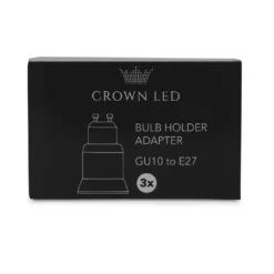 CROWN LED Hochwertige 3x Lampensockel Adapter Konverter Weiß - GU10 Fassung Auf E27 Sockel Lampenadapter - Lampensockeladapter Für LED Halogen Energiespar Lampen -Vidailo Verkaufe 019c5f287e379383b23223296f63acce