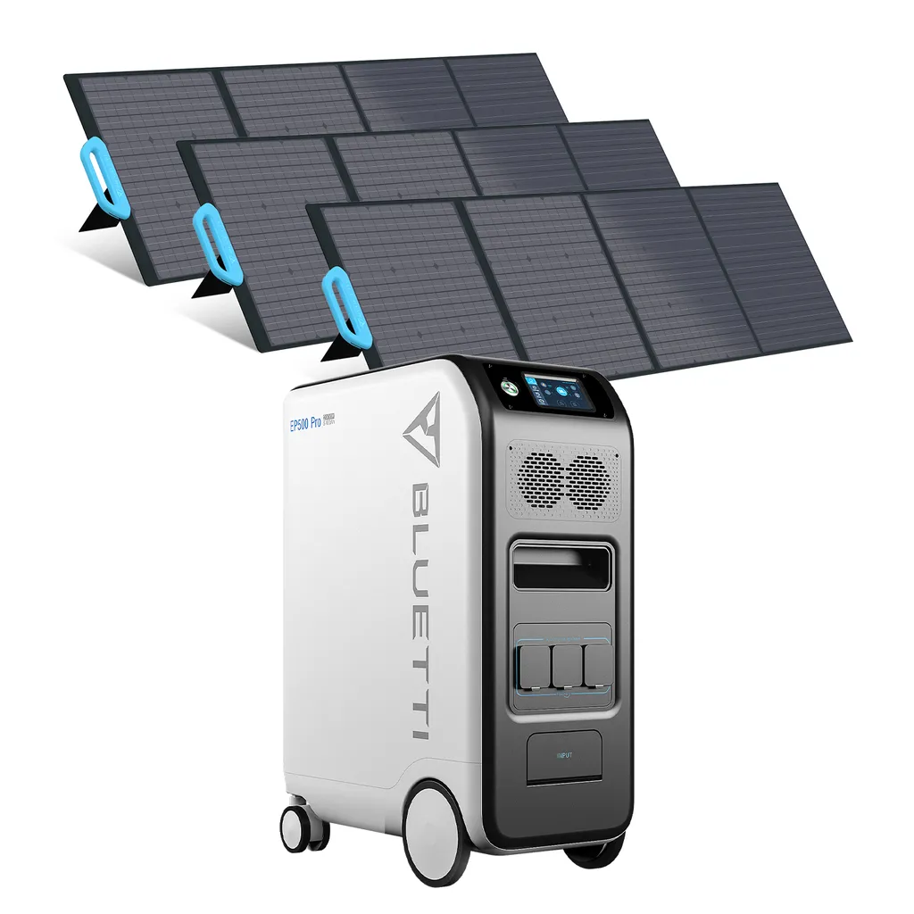 BLUETTI 5100Wh Stromerzeuger Mit 3 X Solarpanel 200 W, Mobiler Stromspeicher Solargenerator, Erweiterbare Haushaltsbatterie Und Stromversorgung Für Notstromausfälle Im Haushalt 3 BLUETTI 5100Wh Stromerzeuger Mit 3 X Solarpanel 200 W, Mobiler Stromspeicher Solargenerator, Erweiterbare Haushaltsbatterie Und Stromversorgung Für Notstromausfälle Im Haushalt