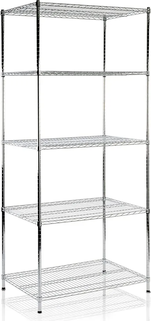 Schwerlastregal - Metallregal Himalaya Verchromt 5 Böden 200 X 90 X 60 Cm 4 Schwerlastregal - Metallregal Himalaya Verchromt 5 Böden 200 X 90 X 60 Cm – Bild 2