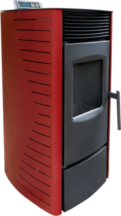 Nemaxx P9 Pelletofen Pelletkamin Pelletkaminofen 9 KW Kaminofen Heizofen Pellet Ofen Kamin Pelletheizung Heizung Heizgerät Kaminheizung Pellets - Rot - WiFi-Ready -Vidailo Verkaufe 046a2d2b6a9a2417f9e92eb489ffb8d2