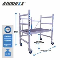 Alumexx A-Up 1.0 Klappgerüst, Zimmergerüst, 75 X 125 Arbeitshöhe: 2,5 M -Vidailo Verkaufe 046a8ee4f6b1084223208bbc00995d84