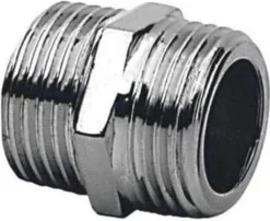 Diamond Doppelnippel 3/8" Chrom Messing AG/AG