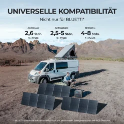 BLUETTI PV420 420W Solarpanel Für AC200P/AC200MAX/AC300/EP500/EP500 PRO Stromerzeuger Mit Verstellbarem Ständer, Faltbare Mobile Solaranlagen Für Outdoor-Camping, Notfall, Stromausfall -Vidailo Verkaufe 05e91d8428c6c2def76c5cbde9f7bbae