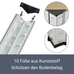 Juskys Eckregal Lageregal Corner Basic 180 X 70 X 40-70 Cm - 875 Kg - 5 Böden - Metall Verzinkt - Schwerlastregal Steckregal Kellerregal -Vidailo Verkaufe 05ef8dab7f2f125b7e53edb5c0223ba4