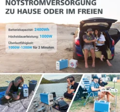 BLUETTI EB240 Tragbarer Solar Stromerzeuger 2400Wh Mit 2pcs Solar Panel 120W, Kraftwerk Für Home RV Notfall, 1000W AC Steckdose, MPPT, Falten Solar Panel Bundle, Outdoor Power Alternative -Vidailo Verkaufe 0649c46e90250d34b2edf6b338ba9f05