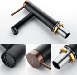 Lonheo Badarmatur 360° Drehbar Auslauf Hochdruck Wasserhahn Waschbecken Einhandmischer Waschtischarmatur Mischbatterie Fürs Badezimmer, Schwarz -Vidailo Verkaufe 08589dfab9bdf492307df4eea7ef5877