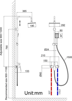 Auralum Duschset Duschkopf-Mischbatterie 2-Funktion Duschsystem Mit Brause Wasserhahn -Vidailo Verkaufe 093e909d1a9112214e975348710d013a