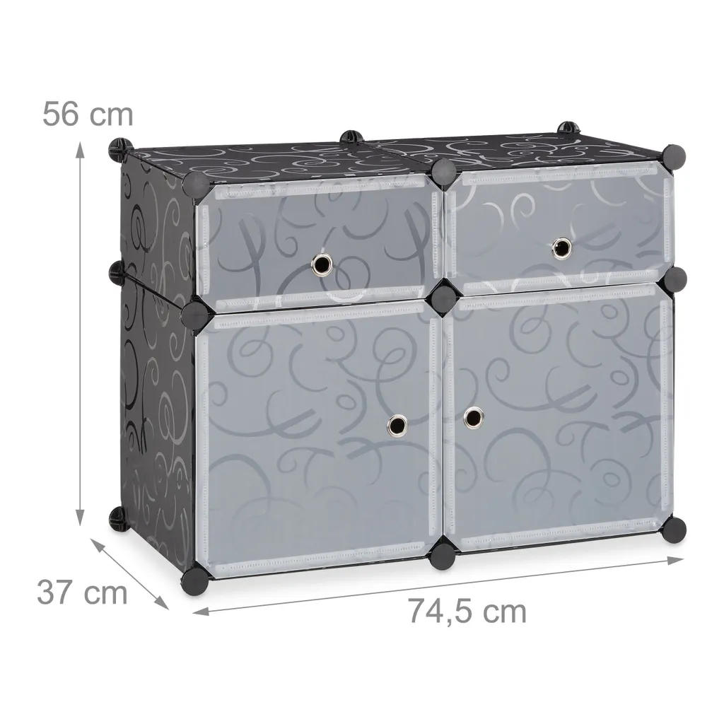 Relaxdays Regalsystem 4 Fächer 6 Relaxdays Regalsystem 4 Fächer – Bild 4