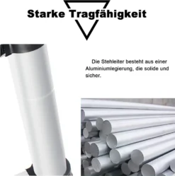 Wolketon 2.6m Anlegeleiter Teleskopleiter Aluminium Stehleiter Mehrzweckleiter Klappleiter Aluminiumleiter -Vidailo Verkaufe 09dc360ad9cf3e5d39cfb7a810473f74 1