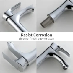 Waschtischarmatur Einhebelmischer Verchromter Messingkörper Badarmatur Wasserhahn Für Bad, Waschbecken Armatur Aus Messing, 155mm Hoch -Vidailo Verkaufe 0a87879399c299deea60b13bbf27a182