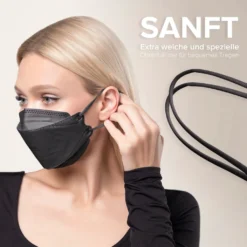 20x HARD FFP2-Masken - Atemschutzmaske - Mundschutz - Medizinische Gesichtsmaske, Filtration 98,5%, Regionale Herstellung - Höchste Qualität - Einzeln Verpackt - Schwarz -Vidailo Verkaufe 0bb260b7910f4d6432d7ce320f81d470