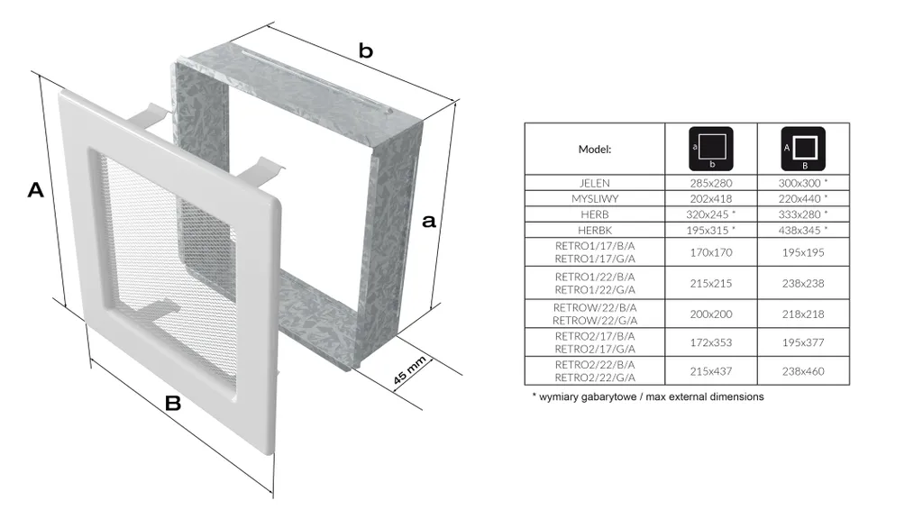 Lüftungsgitter Retro 22 Graphite 4 Lüftungsgitter Retro 22 Graphite – Bild 2