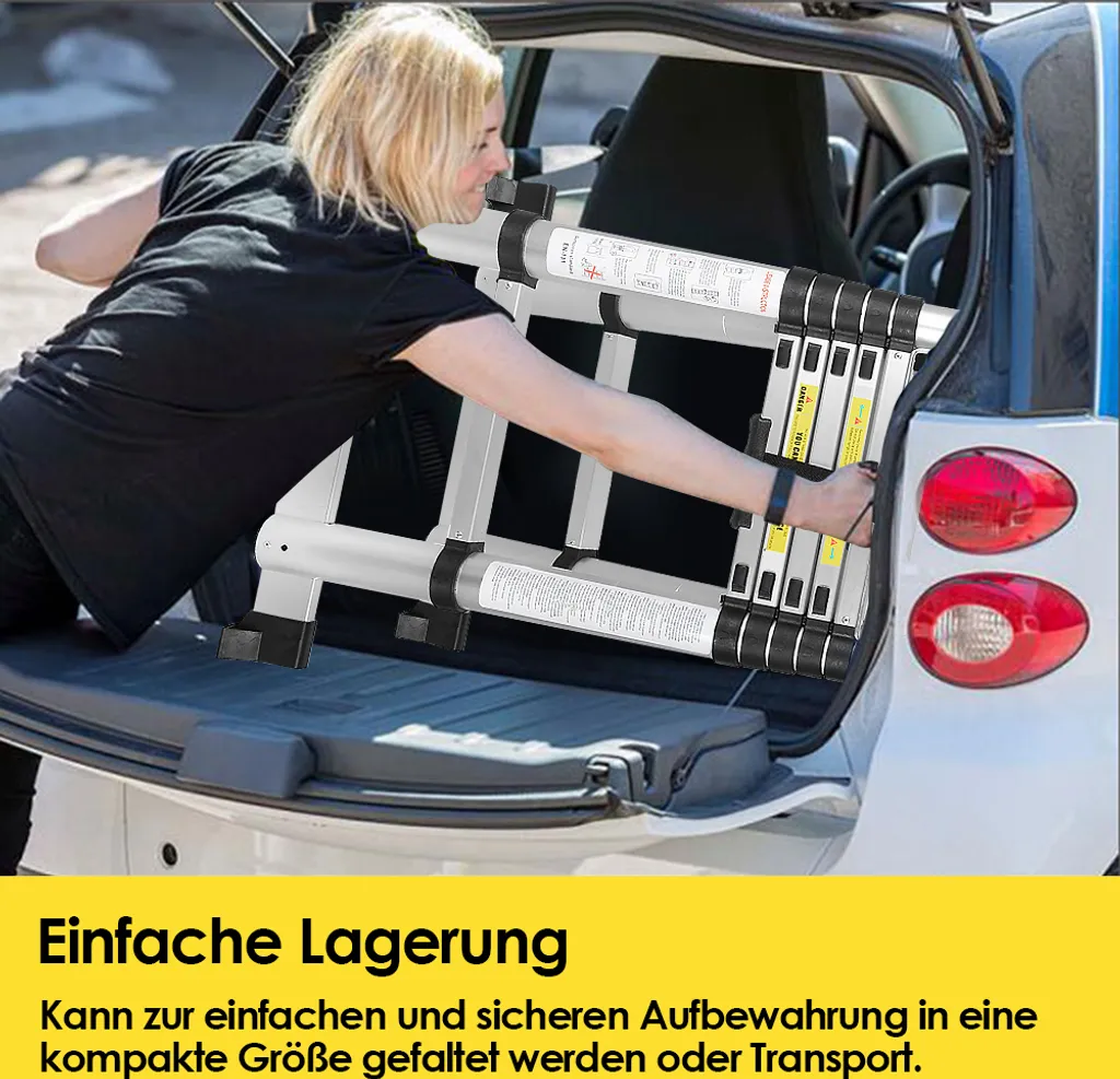 EINFEBEN Teleskopleiter Mehrzweckleitern Stehleiter Mehrzweckleiter Klappleiter 2.5+2.5m 5M Multifunktionsleiter Klappbar 7 EINFEBEN Teleskopleiter Mehrzweckleitern Stehleiter Mehrzweckleiter Klappleiter 2.5+2.5m 5M Multifunktionsleiter Klappbar – Bild 5