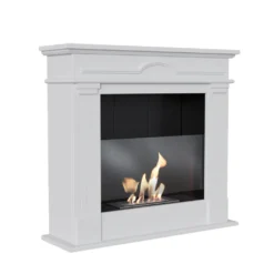 PORTAL BIOETHANOLKAMIN DECEMBER WEIß SELBSTMONTAGE MIT VERGLASUNG