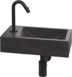 Saqu Tube Armaturen Waschtischarmatur - Bequeme Höhe Zum Händewaschen - Praktischer Drehknopf Für Die Wassermenge - Passt An Jedes Waschbecken - Matt Schwarz - 20x10 Cm - Wasserhahn - Waschbecken -Vidailo Verkaufe 0cf1ef56f87710ada28b677913fb4f0d