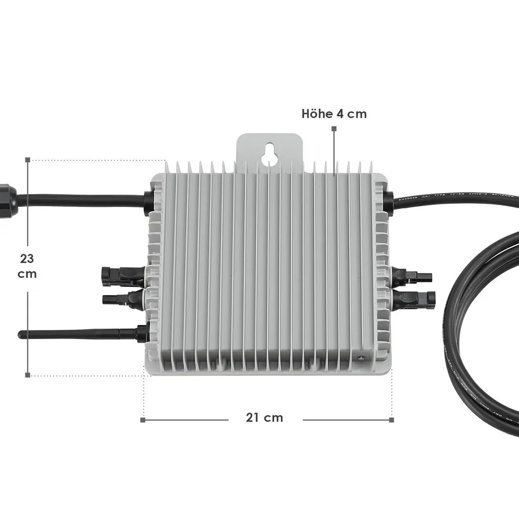 Juskys Balkonkraftwerk 600 W / 820 W Solaranlage Komplettset Photovoltaik Anlage Steckerfertig - Wechselrichter, Kabel & WLAN - Monokristallin 2x 410 Watt 22 Juskys Balkonkraftwerk 600 W / 820 W Solaranlage Komplettset Photovoltaik Anlage Steckerfertig - Wechselrichter, Kabel & WLAN - Monokristallin 2x 410 Watt – Bild 20