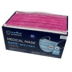 Medizinische Masken SAFE® Mundschutz, 3-lagig, Pink, 50 Stück -Vidailo Verkaufe 0d754c521d1f1c0813c788e870b8309f