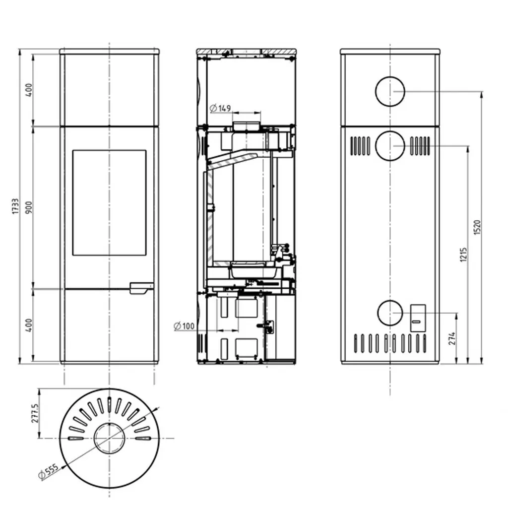 H&M Kaminofen EVO 2.1 XL Stahl-Creme Weiß 7 H&M Kaminofen EVO 2.1 XL Stahl-Creme Weiß – Bild 5