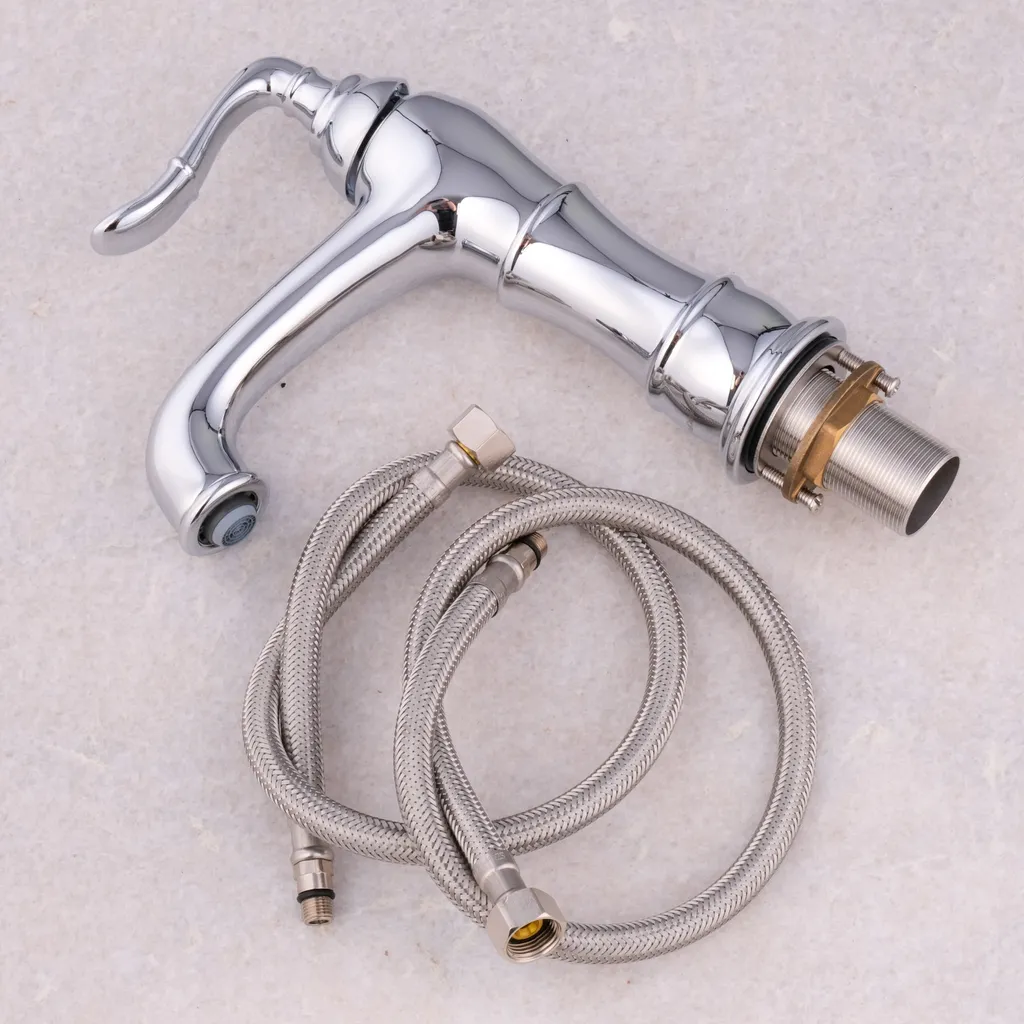 PaulGurkes Wasserhahn Nostalgie Einhandmischer Retro Mischbatterie Chrom 5 PaulGurkes Wasserhahn Nostalgie Einhandmischer Retro Mischbatterie Chrom – Bild 3