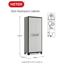 Keter Universalschrank Titan Schwarz Und Grau 182 Cm -Vidailo Verkaufe 0ebbee7af119c842cd443f4570167ab8