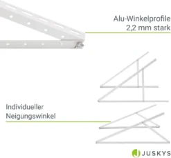 Juskys Balkonkraftwerk Montageset - Halterung Solarmodul Bis 80 Kg Photovoltaik Befestigung - Montagepaket PV-Anlage Solar Montagesystem Modulträger -Vidailo Verkaufe 0f4365d3777cb59d252e3301df909a9e