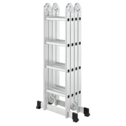 Juskys Aluminium Multifunktionsleiter 4x4 Stufen - 4,7 M Länge Klappbar – Leiter 4-teilig Bis 150 Kg - Gelenkleiter Klappleiter Stehleiter Aluleiter -Vidailo Verkaufe 0f6dde6844de11d34402e19653a7149e