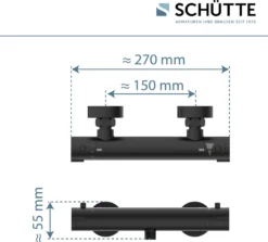 SCHÜTTE LONDON Duscharmatur Mit Thermostat, Thermostat, Mischbatterie Dusche, Duschthermostat -Vidailo Verkaufe 0ffe878564f5962973264e26ccbbfb37