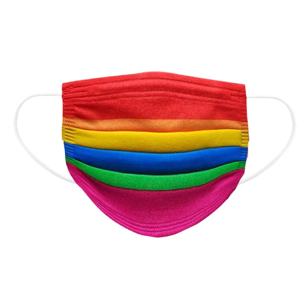 50 Stück Kinder Bunt Einwegmaske Mundschutz Regenbogen 3-lagige Mund-Nasen-Schutz Atmungsaktiv Mund-Maske 4 50 Stück Kinder Bunt Einwegmaske Mundschutz Regenbogen 3-lagige Mund-Nasen-Schutz Atmungsaktiv Mund-Maske – Bild 2