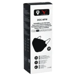 Urusana Partikelfiltrierende Halbmaske FFP2 | CE0598 (20 Stück) Schwarz