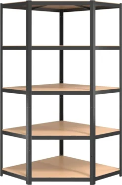 VidaXL Eckregal Mit 5 Böden Anthrazit Stahl & Holzwerkstoff -Vidailo Verkaufe 15dfc7276d578ea397e9dd64bed4efd7