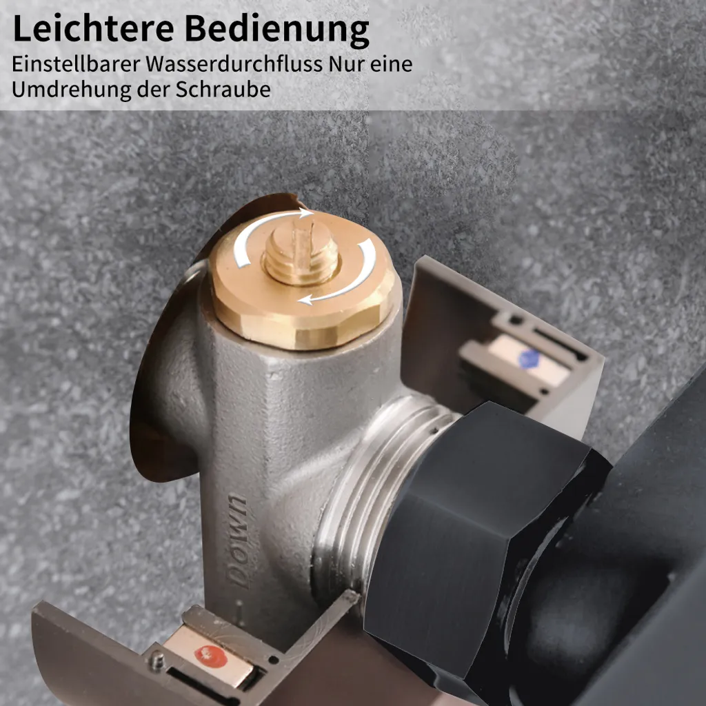 Duschsystem Mit Thermostat Schwarz 3 In 1 Duschset Mit Trennbar Badewannenarmatur Duscharmatur Aus Messing Duschset 3 Funktion Handbrause Überkopfbrause Duschstange Regendusche Für Bad 6 Duschsystem Mit Thermostat Schwarz 3 In 1 Duschset Mit Trennbar Badewannenarmatur Duscharmatur Aus Messing Duschset 3 Funktion Handbrause Überkopfbrause Duschstange Regendusche Für Bad – Bild 4