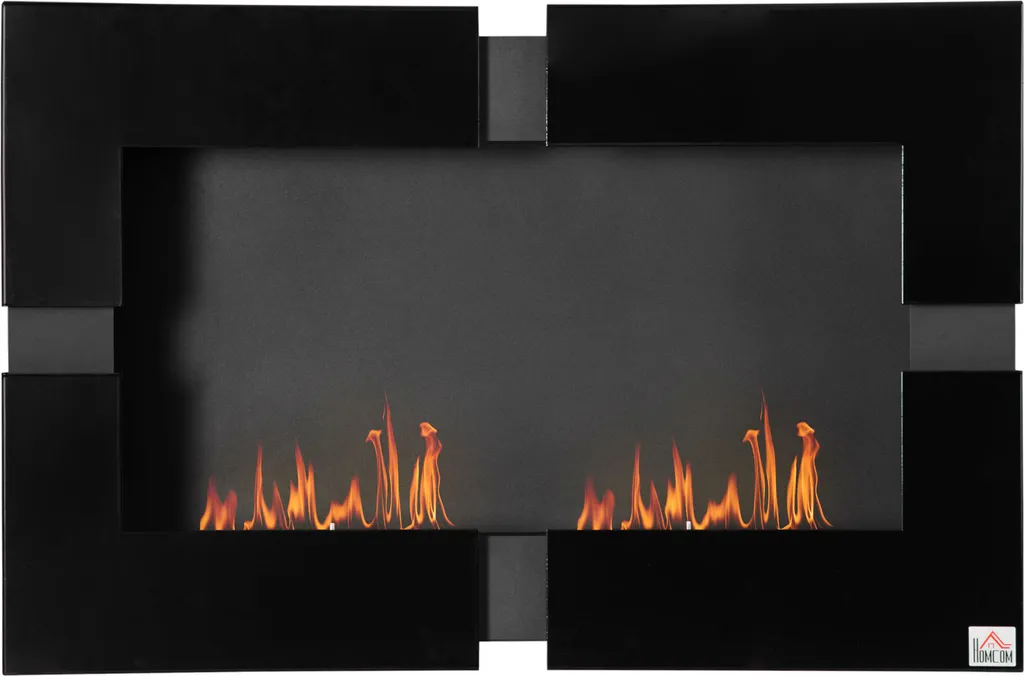 HOMCOM 3L Ethanol-Kamin Feuerschale Wandkamin 3Std.Ethanol Kamin 20-25m² Wärmedeckung Mit Löschhilfe Indoor Metall Schwarz 90 X 18 X 60 Cm 3 HOMCOM 3L Ethanol-Kamin Feuerschale Wandkamin 3Std.Ethanol Kamin 20-25m² Wärmedeckung Mit Löschhilfe Indoor Metall Schwarz 90 X 18 X 60 Cm