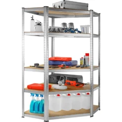 Tectake Schwerlastregal Eckregal Mit 5 Böden - Braun -Vidailo Verkaufe 17103218de512c5702ac9680200ebd47