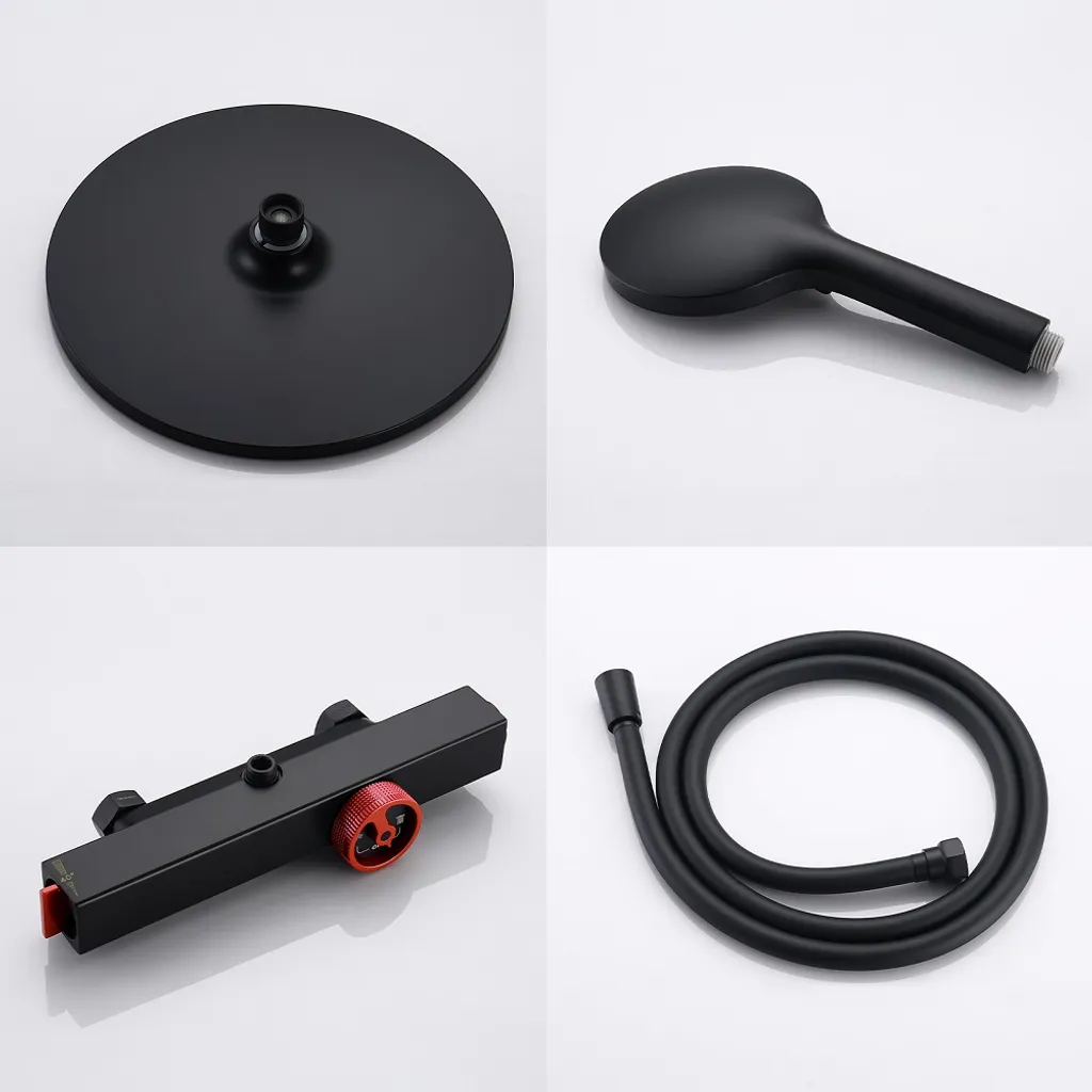 Duschsystem Mit Thermostat Schwarz 3 In 1 Duschset Mit Trennbar Badewannenarmatur Duscharmatur Aus Messing Duschset 3 Funktion Handbrause Überkopfbrause Duschstange Regendusche Für Bad 15 Duschsystem Mit Thermostat Schwarz 3 In 1 Duschset Mit Trennbar Badewannenarmatur Duscharmatur Aus Messing Duschset 3 Funktion Handbrause Überkopfbrause Duschstange Regendusche Für Bad – Bild 13