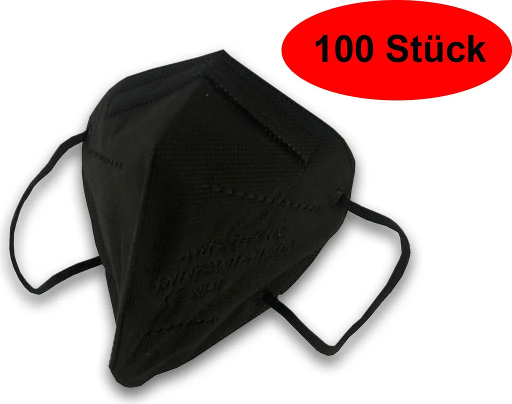 100x FFP2 Maske Schwarz Antiviron Atemschutzmaske Mundschutz Masken CE 2841 3 100x FFP2 Maske Schwarz Antiviron Atemschutzmaske Mundschutz Masken CE 2841