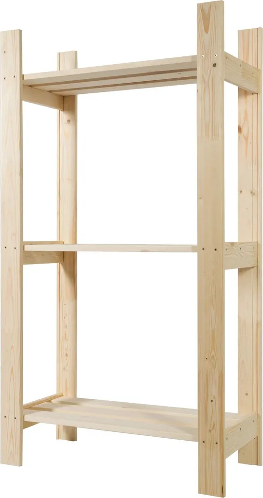 Standregal 3 Böden Holzregal Haushaltsregal Badregal Kiefer Holz Sauna Regal 3 Standregal 3 Böden Holzregal Haushaltsregal Badregal Kiefer Holz Sauna Regal