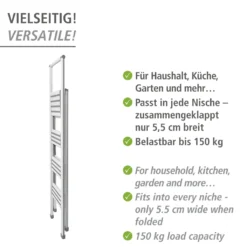 Wenko Alu-Design Klapptrittleiter 4-stufig Weiß -Vidailo Verkaufe 1a48cdcb6df1d1ccc680d79c9649def7