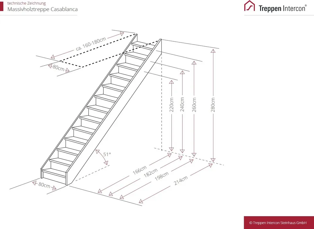 Holztreppe Intercon Casablanca | Fichte | Gerader Verlauf | 80 Cm Breite | Ohne Geländer | Mit Setzstufen 7 Holztreppe Intercon Casablanca | Fichte | Gerader Verlauf | 80 Cm Breite | Ohne Geländer | Mit Setzstufen – Bild 5