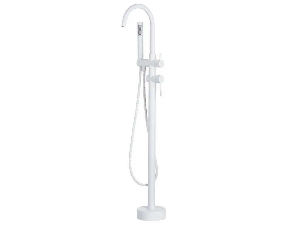 Duscharmatur Armatur Freistehend Mischer Wasserhahn Dusche Set Brause Matt Weiss Edelstahl Messing Kunststoff Modern 3 Duscharmatur Armatur Freistehend Mischer Wasserhahn Dusche Set Brause Matt Weiss Edelstahl Messing Kunststoff Modern