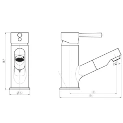 F.J.Schütte Cornwall Waschtischarmatur Mit Herausziehbarer Haarbrause, Chrom - 20150 -Vidailo Verkaufe 1ca67869731033c2e8ff21d9ca7d0289