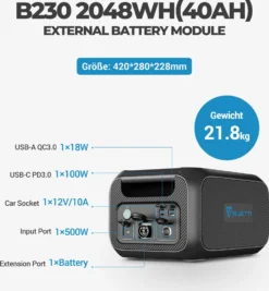 BLUETTI Solarstromerzeuger AC200MAX+B230 4096Wh Mit Solarpanel 3 PV200 200W, Tragbarer Generator 2200W Mit AC/DC/USB-Buchse, LiFePO4 Stromspeicher Notstromaggregat Für Stromausfall, Reisen -Vidailo Verkaufe 1df98e5d1b7bc99cf1fb737da69d56c6