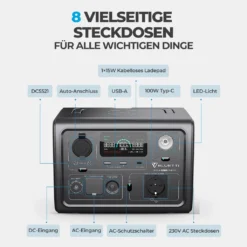 BLUETTI Tragbare Stromerzeuger EB3A, Solarspeicher Mit 268Wh LiFePO4 Batterie Backup Mit 600W (1200W Peak) AC Ausgängen, Aufladen Von 0-80% In 30 Min, Solargenerator Für Outdoor Camping -Vidailo Verkaufe 1ede6315bbe743eaa849539ca3961409