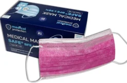 Medizinische Masken SAFE® Mundschutz, 3-lagig, Pink, 50 Stück