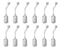 Baustellenfassung Weiß E27 230V Max. 60W Baufassung Lampenfassung Fassung