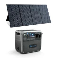 BLUETTI Solar Stromgenerator AC200P Mit 1 X PV350 Solarpanel, 2000Wh/2000W LiFePO4 Stormerzeuger Unit 350W Solaranlagen Solarmodul Für Notstromversorgung Camping, Wohnwagen, Stromausfall, Stromausfall