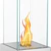 HOMCOM Ethanol-Kamin FeuerschaleEthanol-Brenner 0,4L 2 Std. Brenndauer 15m² Mit Feuerlöschdeckel Edelstahl Hartglas Silber 25 X 25 X 60 Cm -Vidailo Verkaufe 23fb43b5373b09780c3a920b5e5d0293